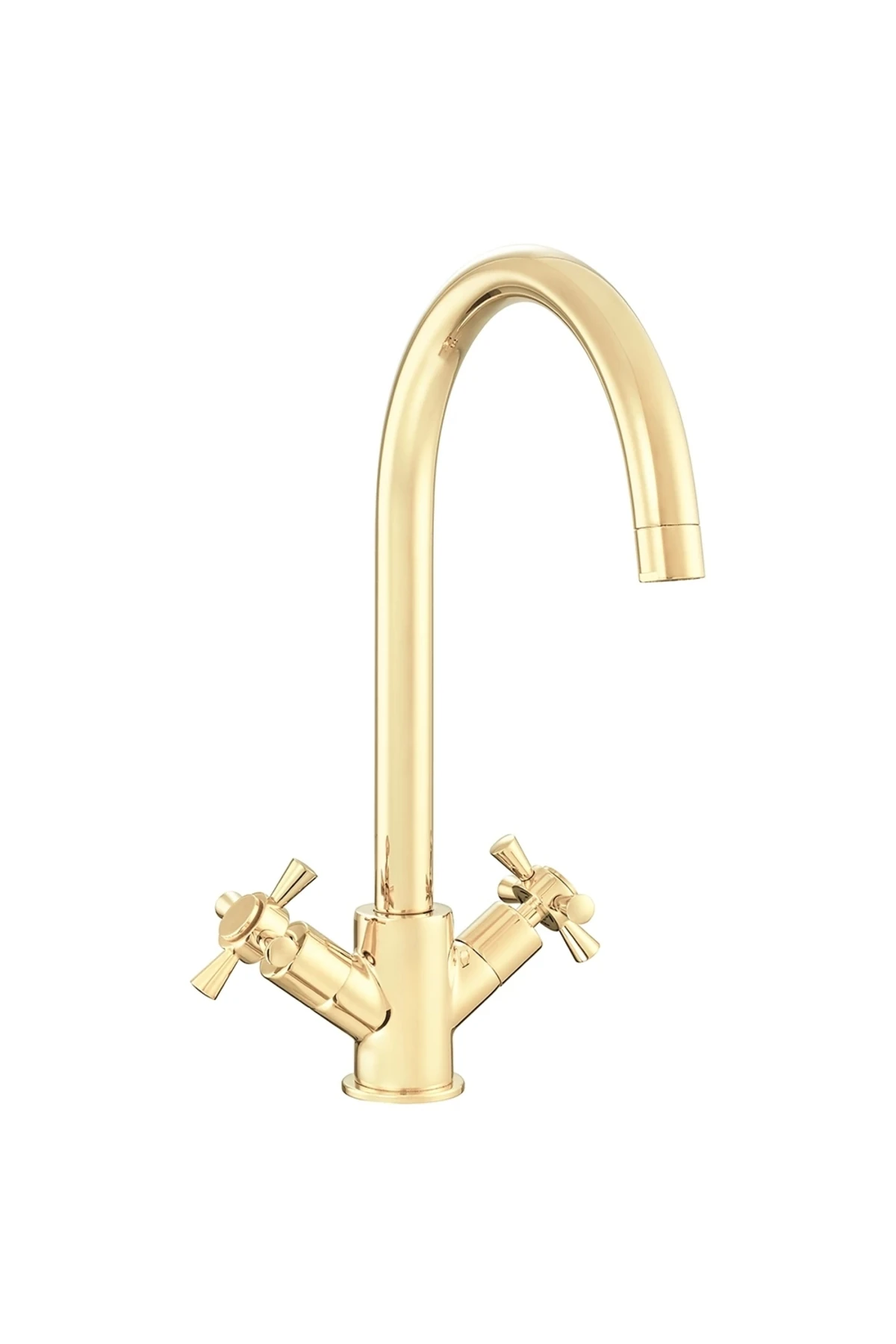 Quadrille Eviye Batarya Kuğu Borulu Altın Görünümlü