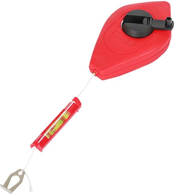 WP329019 Çizim İpi Seti 115 Gr Kırmızı Çizim İpi Boyası + Mini Su Terazisi + 30 m Çizim İpi