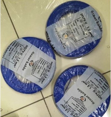 1,5 Mm Nya Kablo Tek Damar Mavi 10 Metre