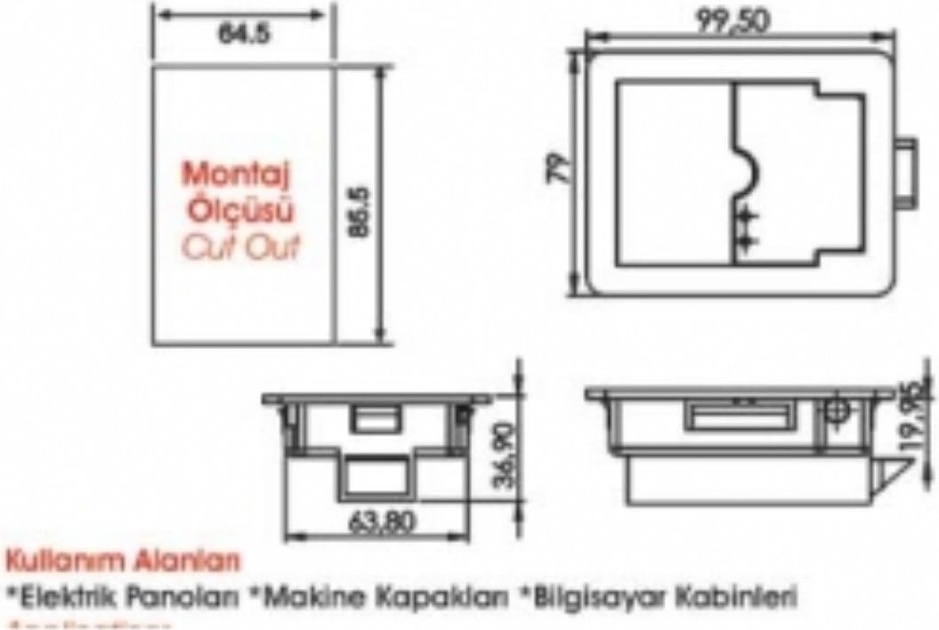 Yangın Dolap Kilidi 328 1 Gri