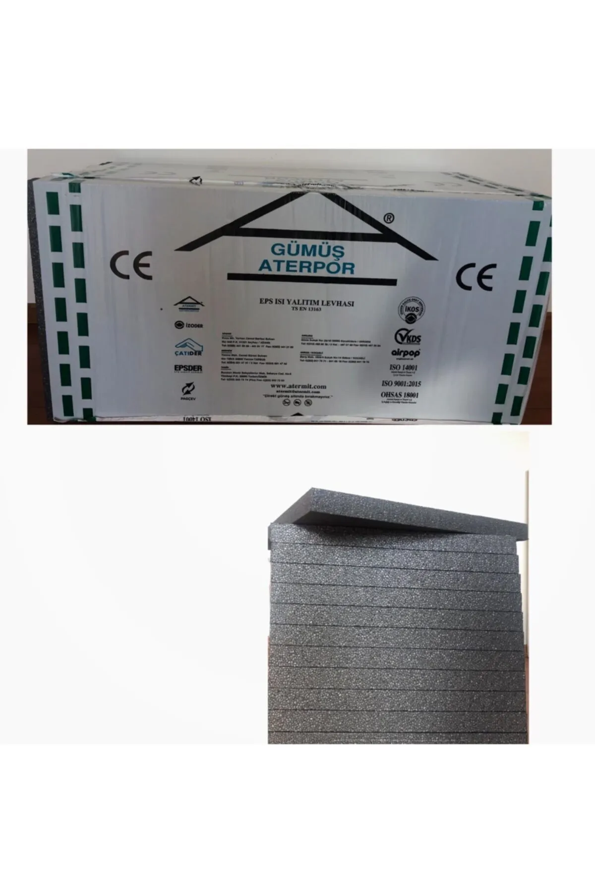 Aterpor Karbonlu Eps Isı Yalıtım Levhası 3cm