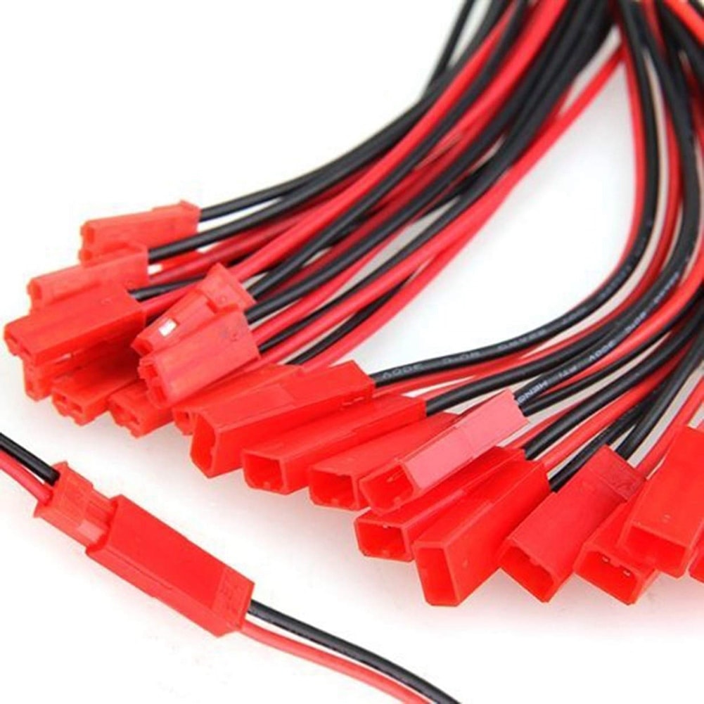 50 Çift 10 cm Jst Konnektör Fiş Kablosu Erkek + Dişi Rc Pil Için, Jst Çift Fiş Kablosu (Yurt Dışından)