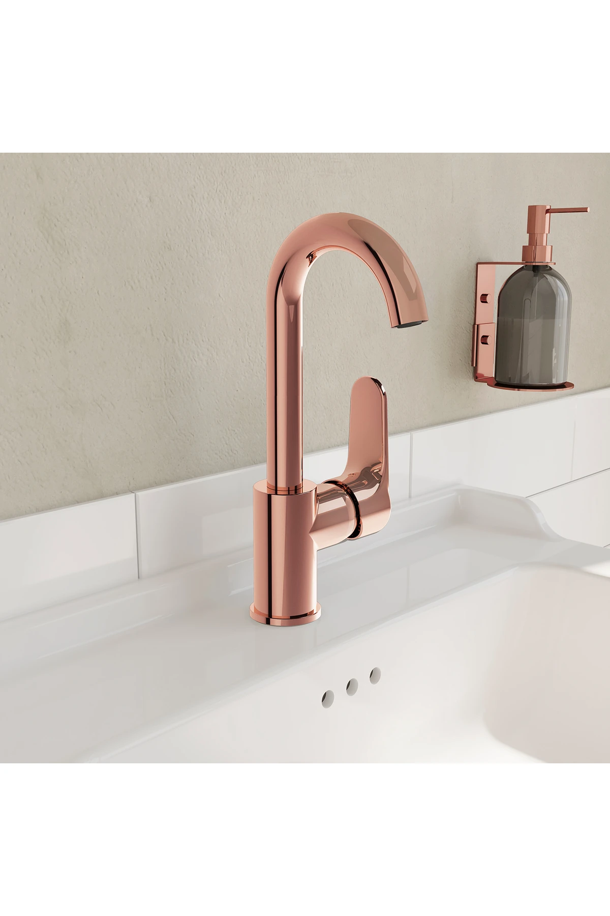 Root Round A4275426 Döner Borulu Lavabo Bataryası, Bakır