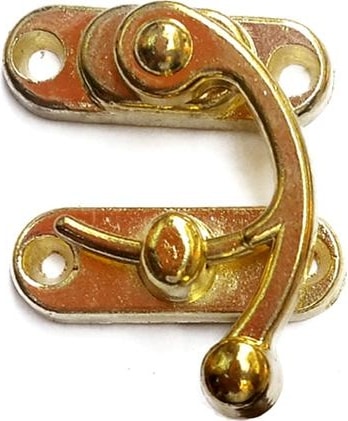 Yay Gözü, Ahşap Kutu Klipsi - Minik 20X24 Mm, Sarı, 1 Adet