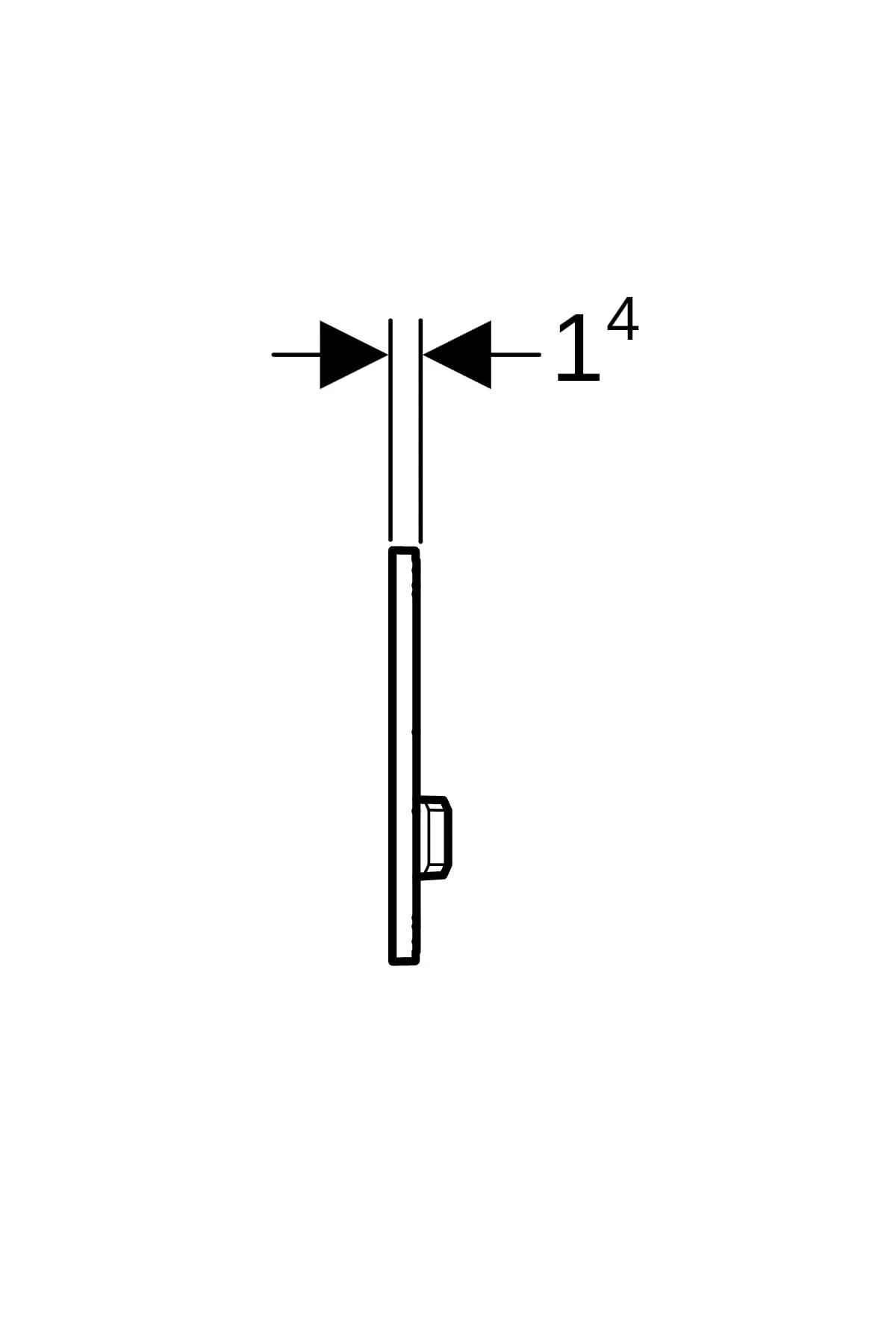 Kumanda Paneli, Sigma50, Çift Basmalı (Krom Basma Buton) Füme Cam, 115.788.SD.2