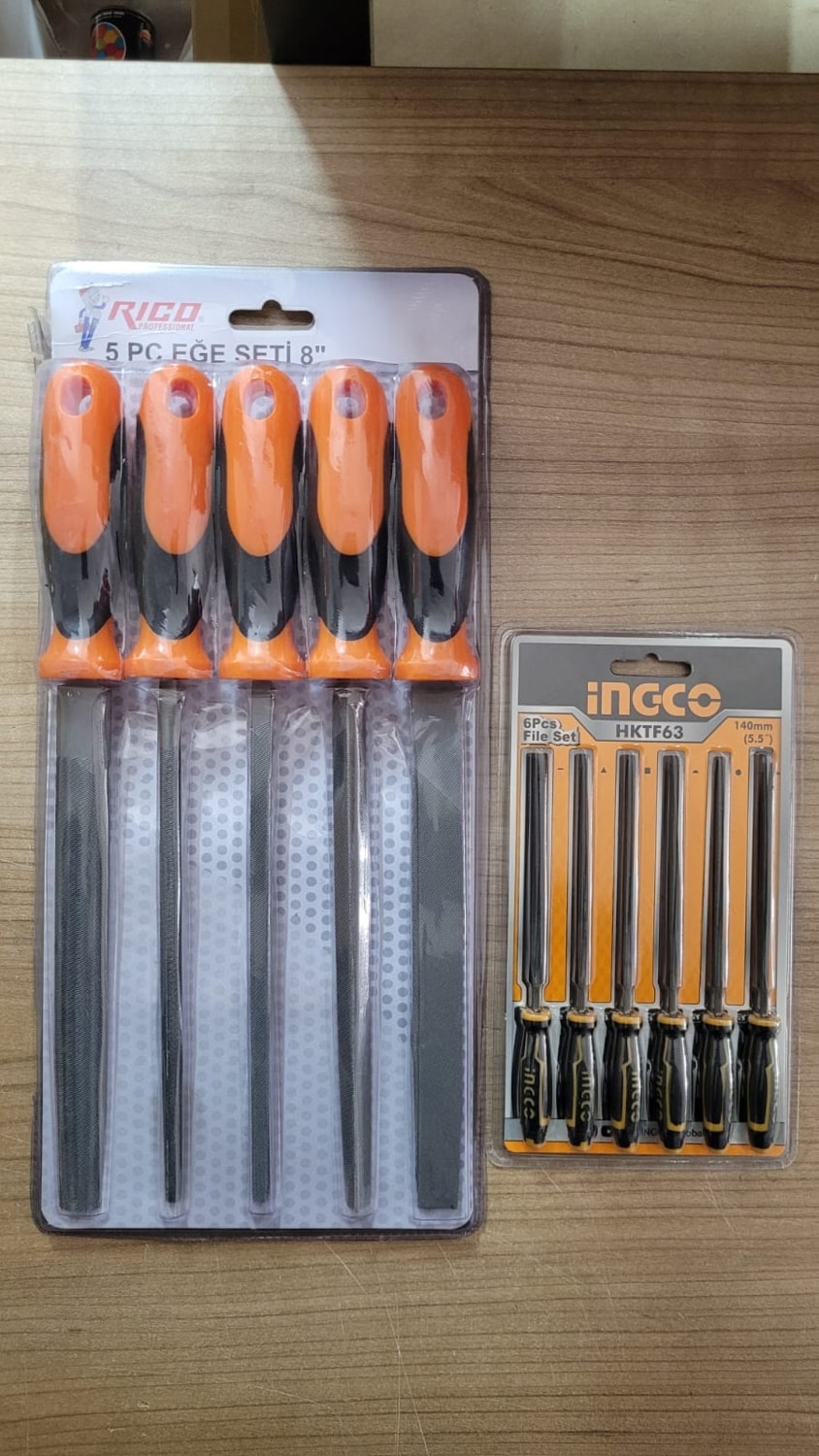 5 Parça Eğe Seti 8'' ve Ingco 6 Parça Mini Eğe Seti