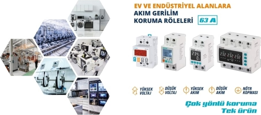 Trifaze Gerilim ve Akım Koruma Rölesi (63A)