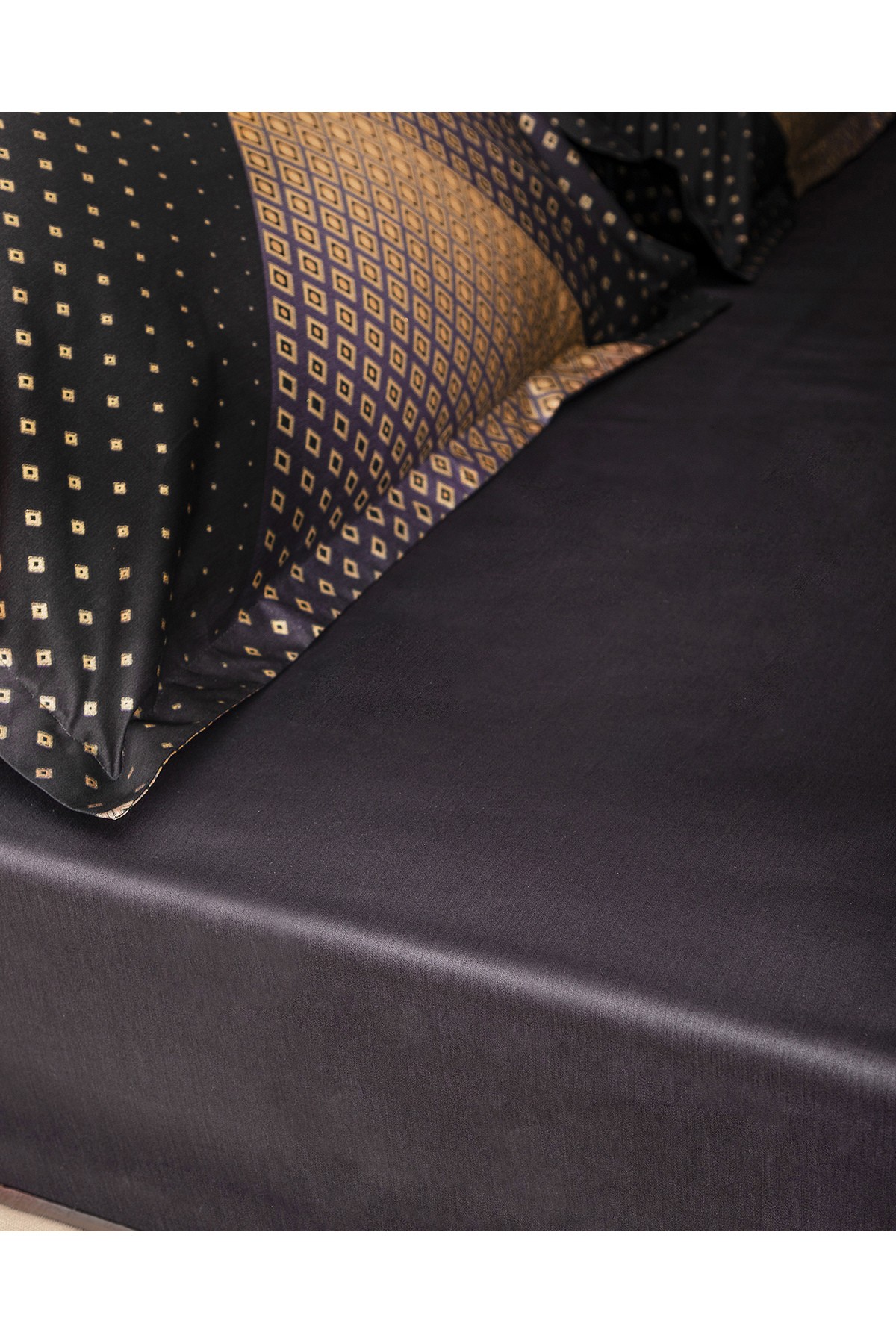 Aleon King Size Baskılı - 300TC Saten Nevresim Takımı