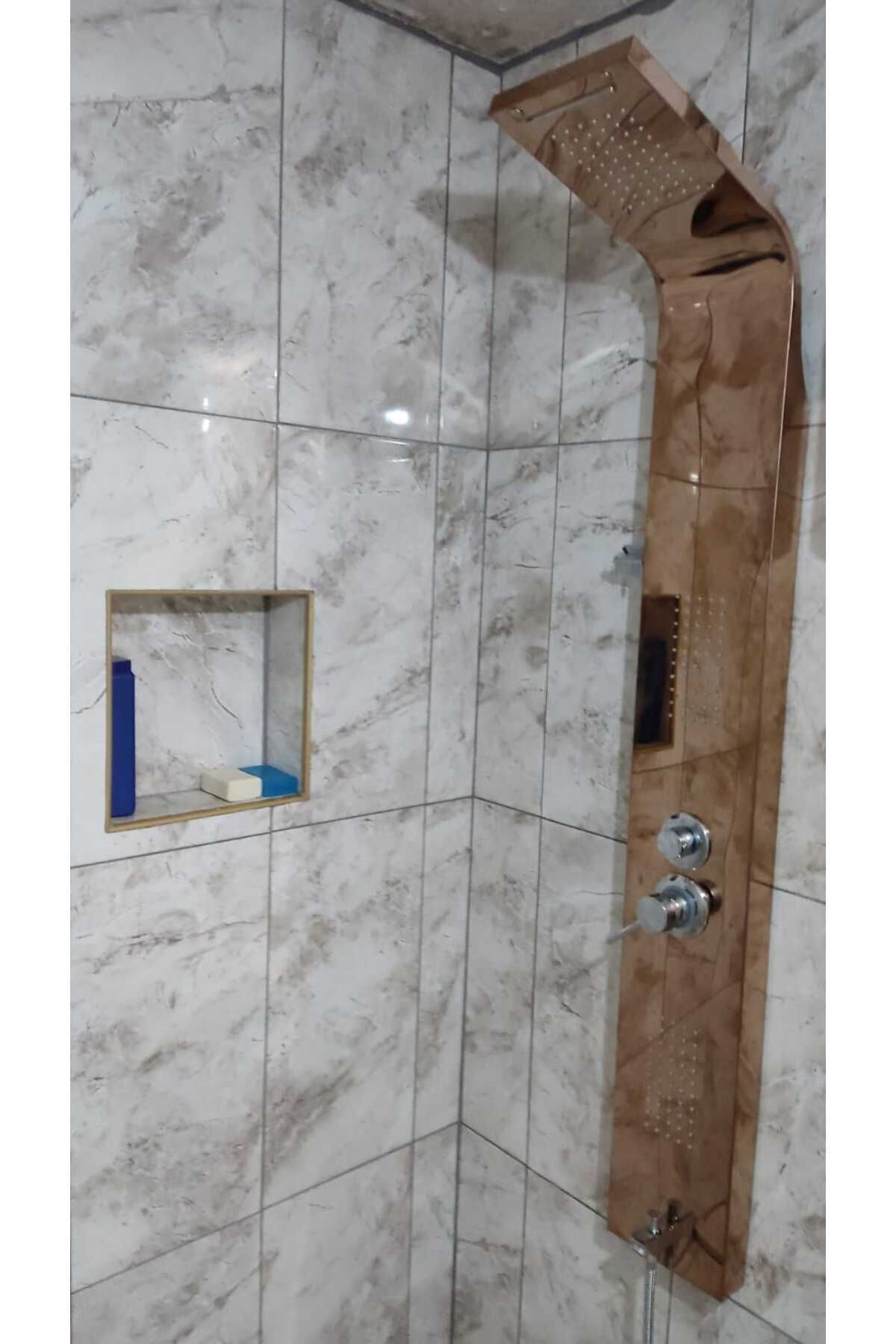 Sam Aras Rose Gold Duş Paneli ,duş Kolonu, Robot Duş, Duş, Rose Gold Dikey Jakuzi