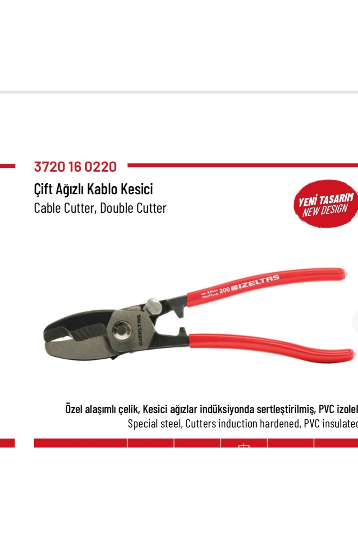 Kablo Makası Çift Ağızlı 200mm