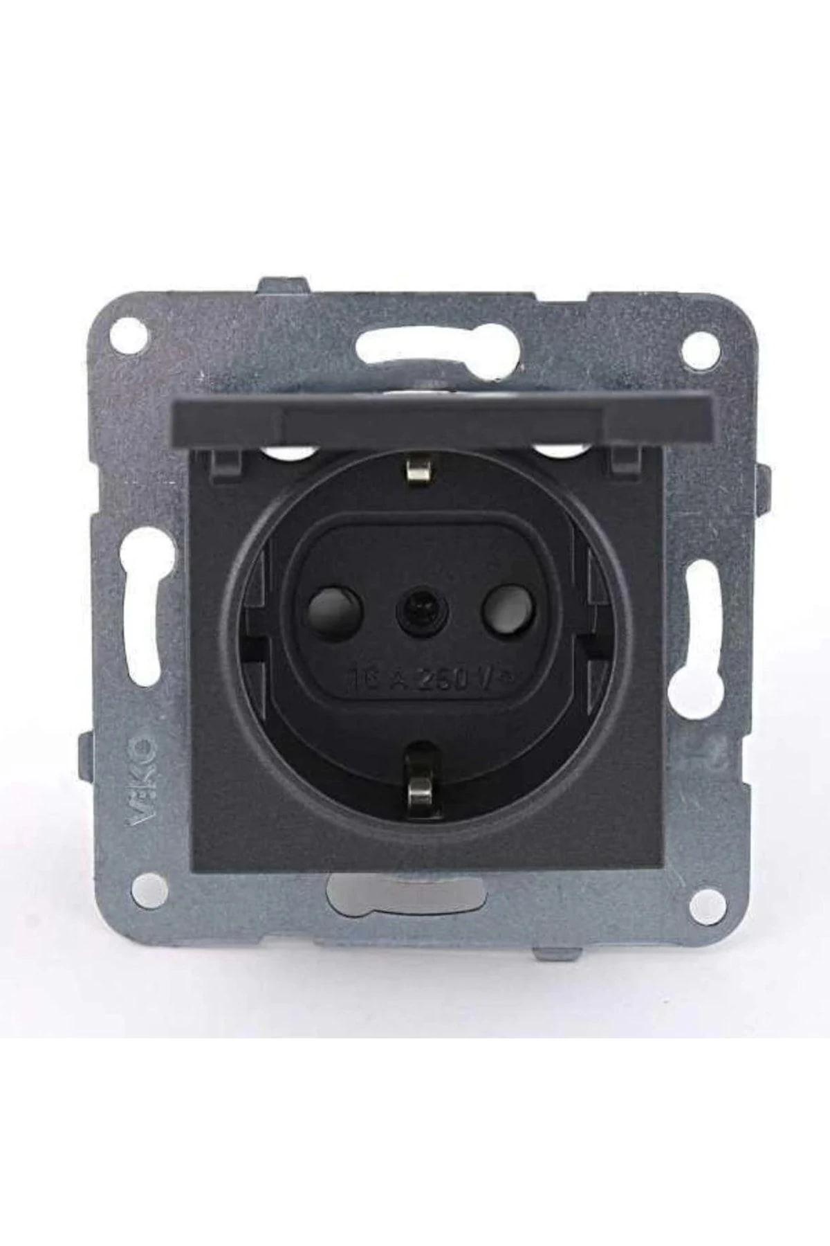 Artline Novella Füme Kapaklı Topraklı Priz Çerçevesiz 92605412