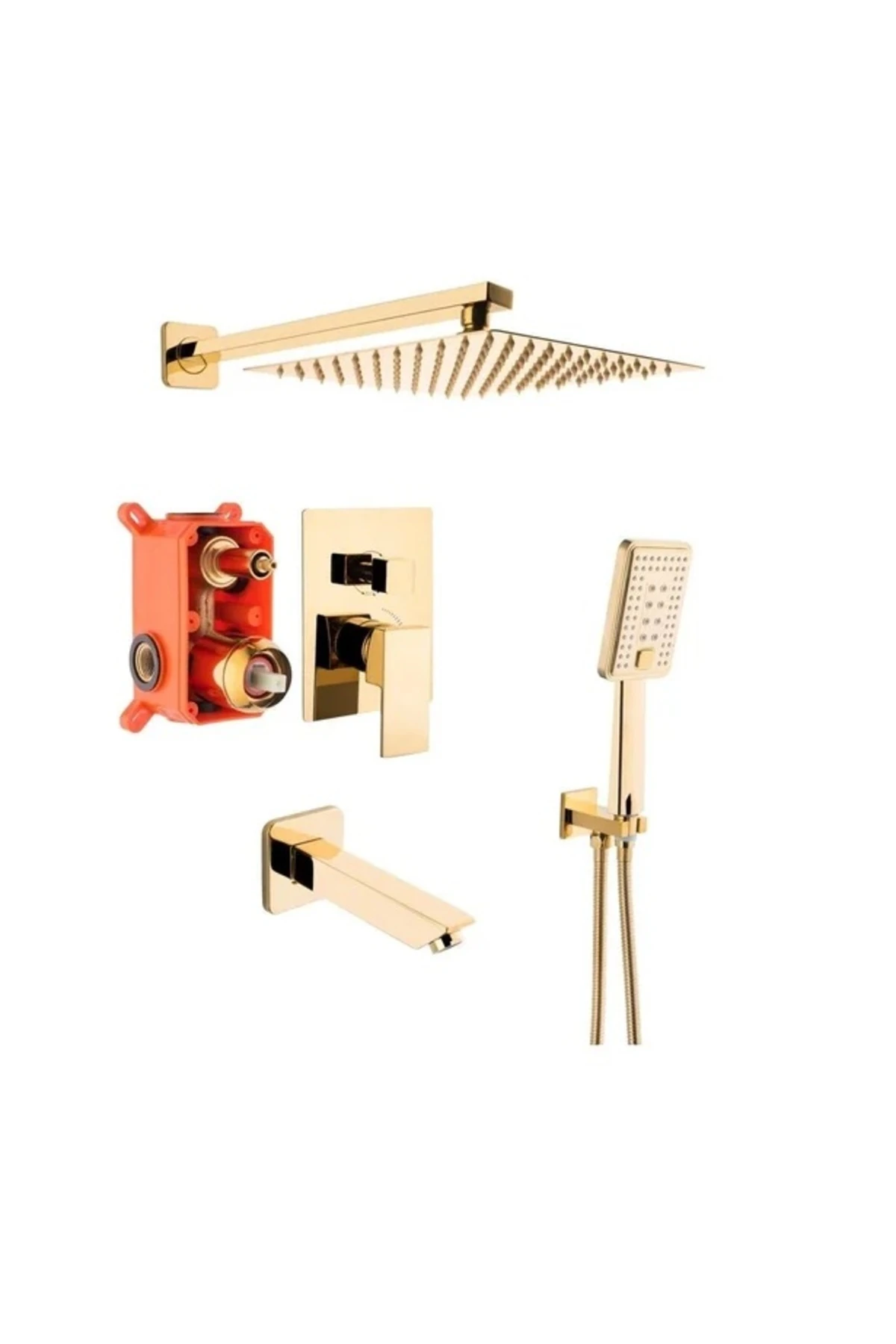 ANKASTRE GOLD BANYO SETİ 3 YOLLU