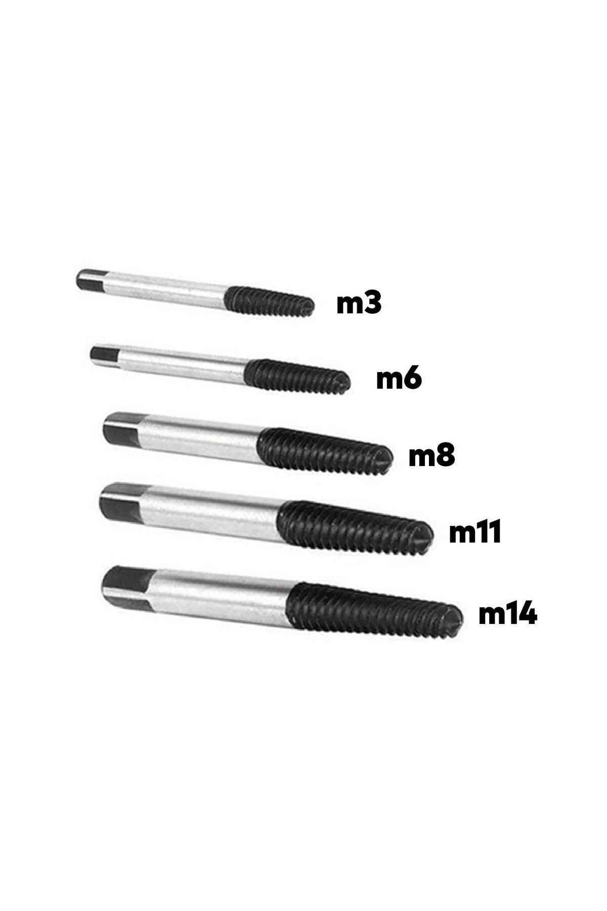 Klavuz Pafta Takımı 5 'li Seti Hainz Köln Ahşap Metal Yüzey Vida İç Diş Açma Çıkarma Kollu Set