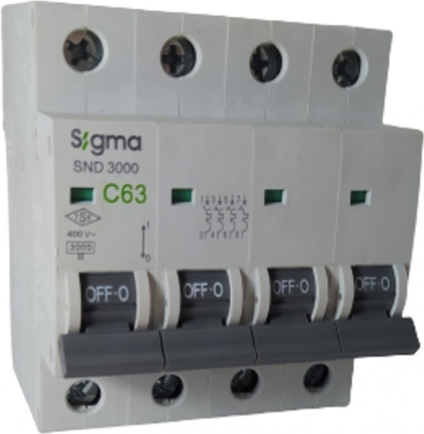 4x63A C/3ka W Otomatik Sigorta 6 Adet