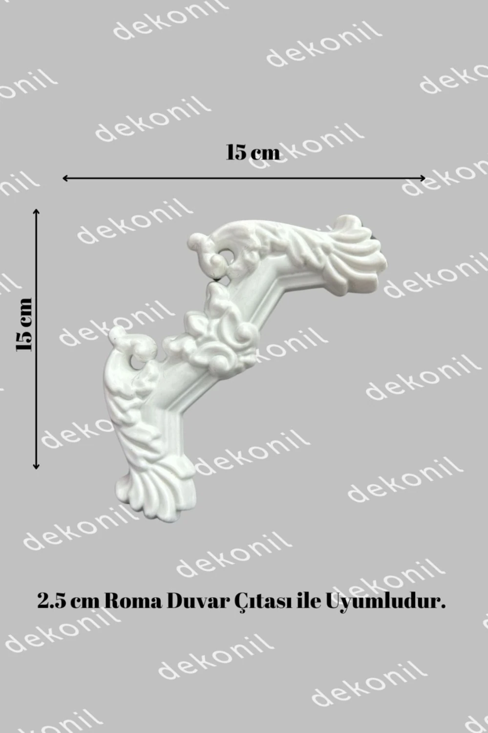 Şah Ps Boyanabilir 2.5cm Çıta Geçmeli Köşe Motifi