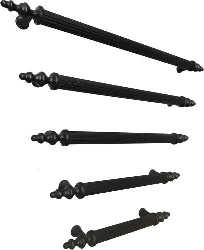 Kumru Mat Siyah Lüks Kulp 96MM (Dolap Çekmece Mobilya Mutfak)