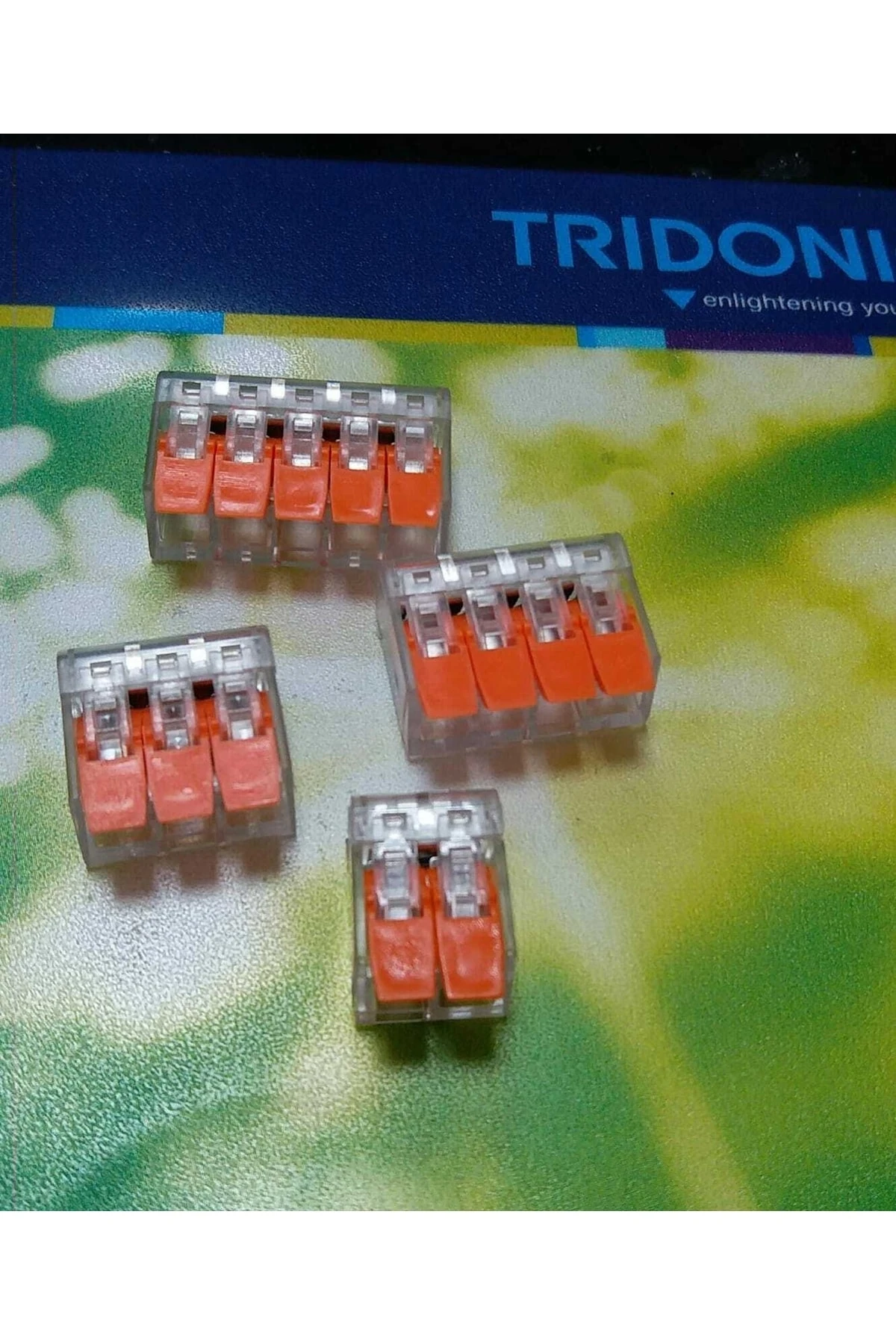 200 Adet - 3 Lü Turuncu Mandallı Çok Amaçlı Buat Klemensi (0.2-4MM2)