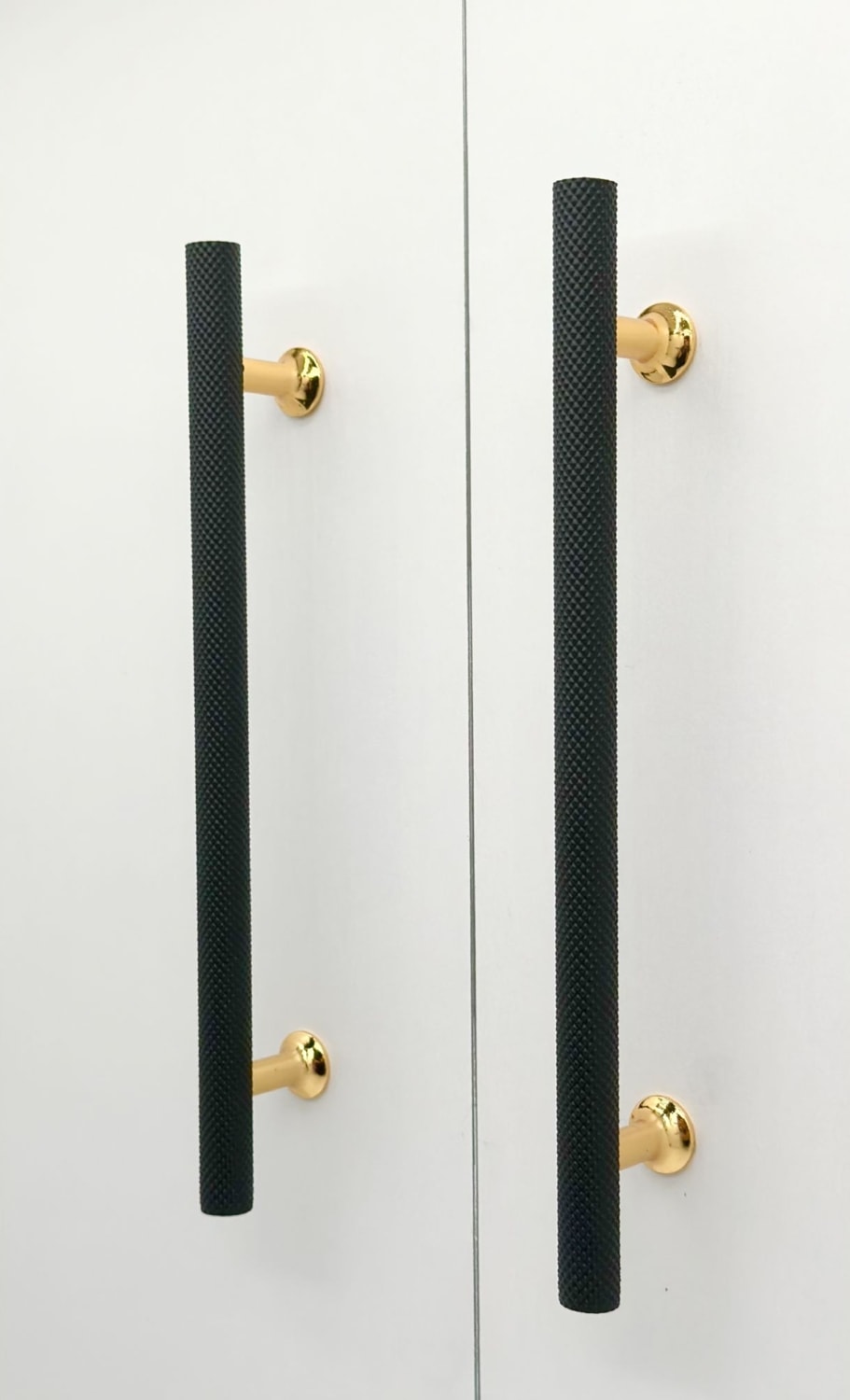 Mobilya Dolap Kulpu Mutfak Çekmece Kulpu Çizgili Dal Siyah Gold 224 mm ( 22,4 cm ) 2 Adet