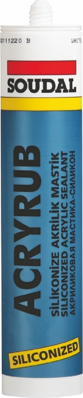 Acryrub Silikonize Mastik Kartuş 500Gr - Beyaz