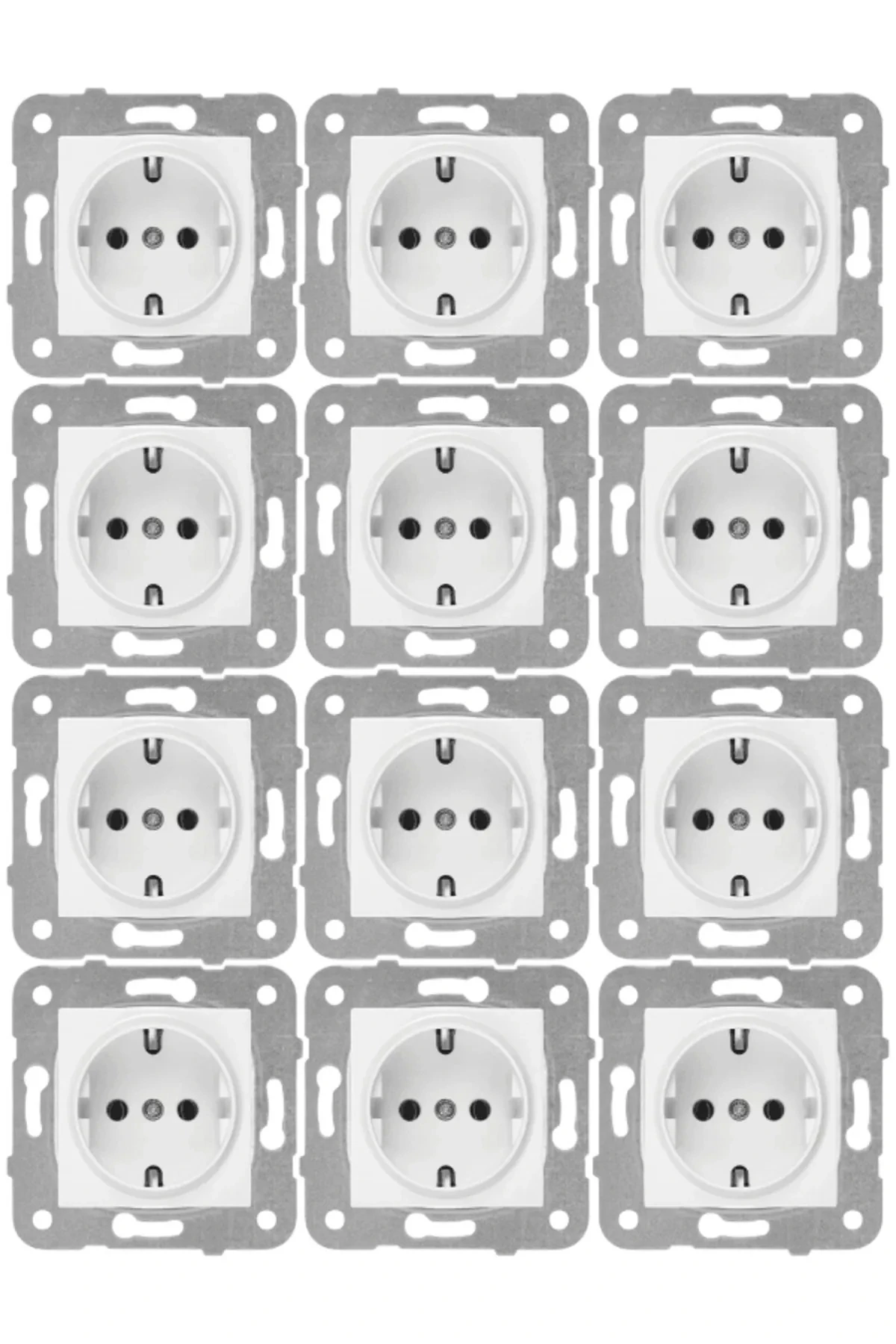 Viko Karre Topraklı Priz Mekanizma Kenar Çerçevesiz Beyaz 12 Adet