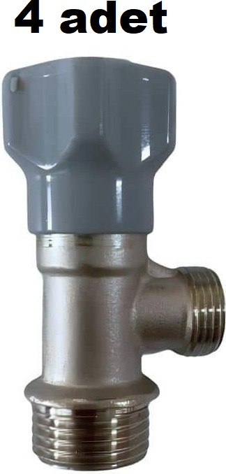 Taharet Musluğu Gri Volanlı 1/2 x 3/8