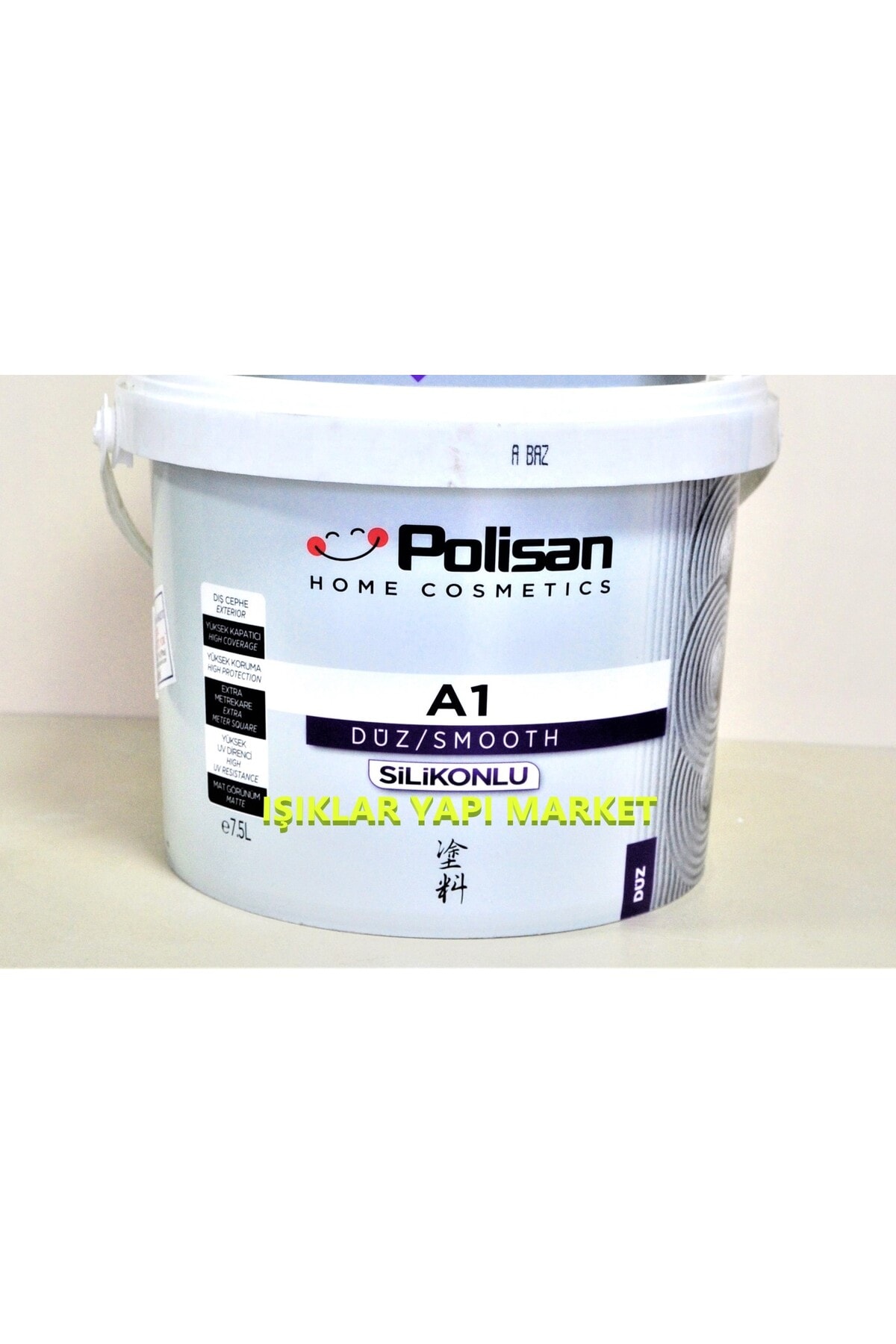 POLİSAN Silikonlu A1-dış Cephe Boyası-2,5litre(3,5KG.)-cd-8219 Taş Grisi