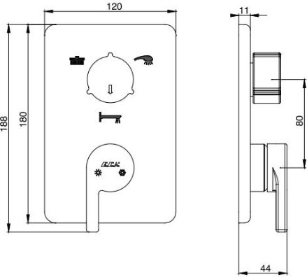 İcon Ankastre Banyo Bataryası 2 Parça Set (102167201HKDE+102166201)