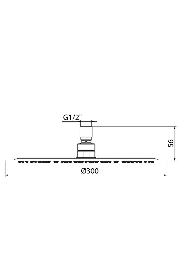 İnce Tavandan Duş Başlığı Yuvarlak (30 cm) 102145014