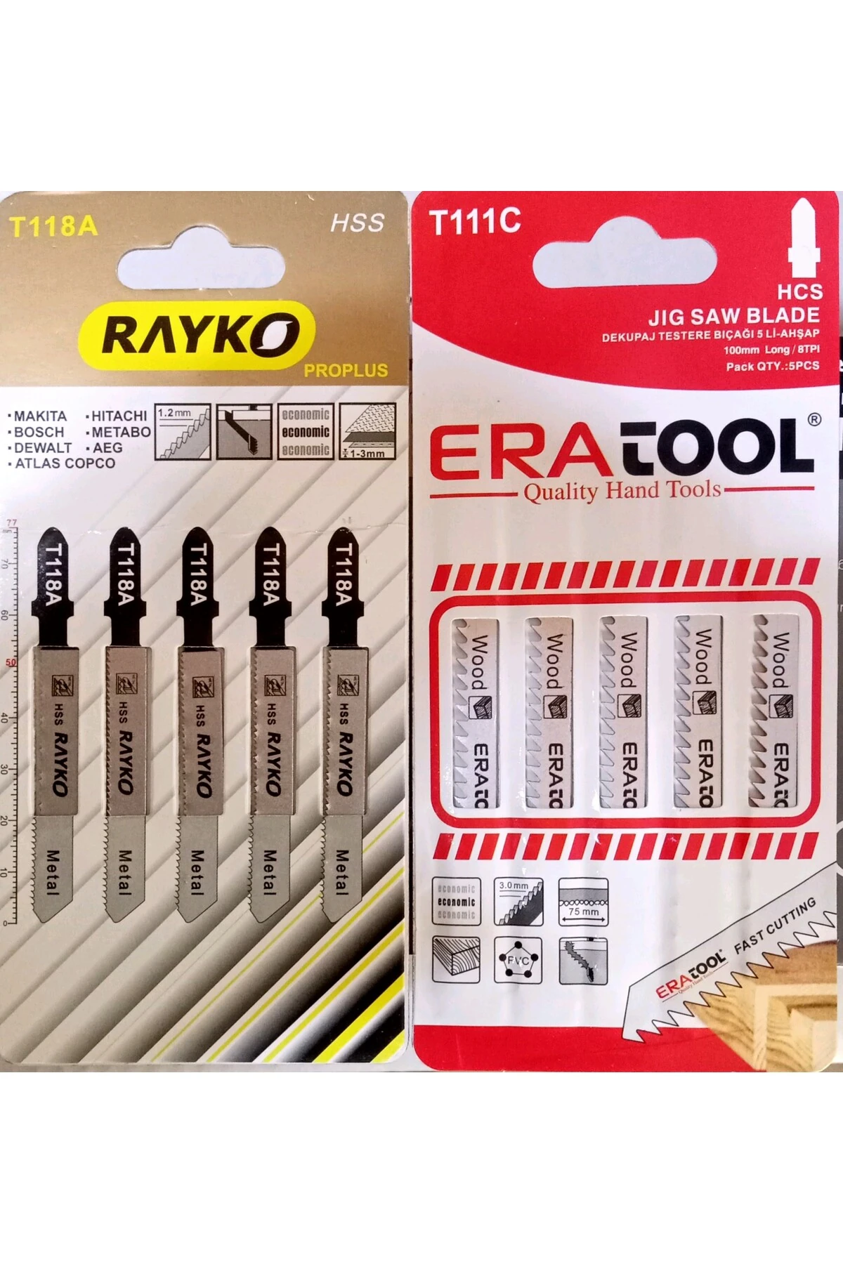 Metal Dekopaj Ucu Metal Kesici T118a (5li Paket)+ahşap Dekopaj Ucu Metal Kesici T144d (5li Paket)