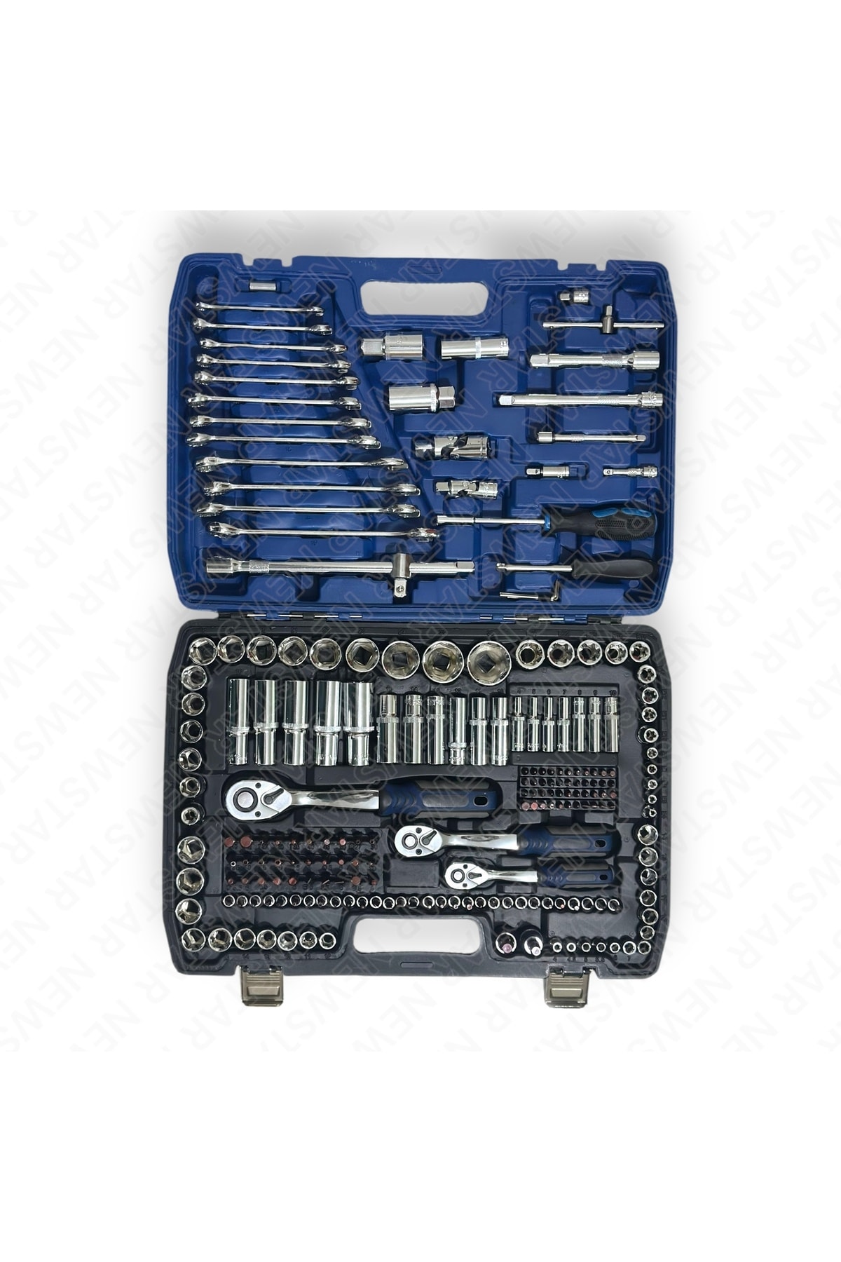 Tam Profesiyonel Germany 72 Diş Eğik Cırcır 218 Parça Lokma Takımı Oto Tamirci Tam Set 1/2-3/8-1/4