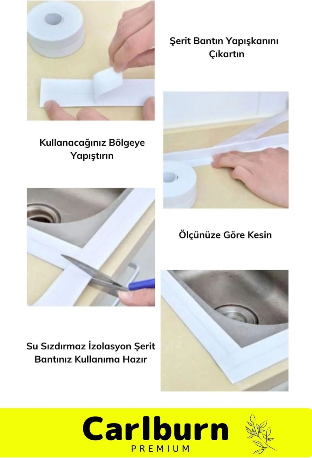 Ekstra Güçlü Su Geçirmez Sızdırmaz Dayanıklı Yalıtım Tamir Küf Önleyici Gri Bant 3.2m - 2 Adet