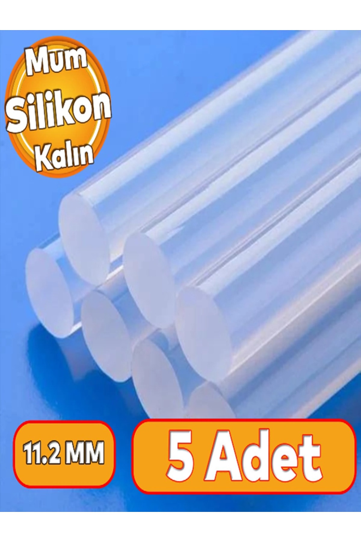 5 Adet Kalın Mum Silikon Sıcak Silikon