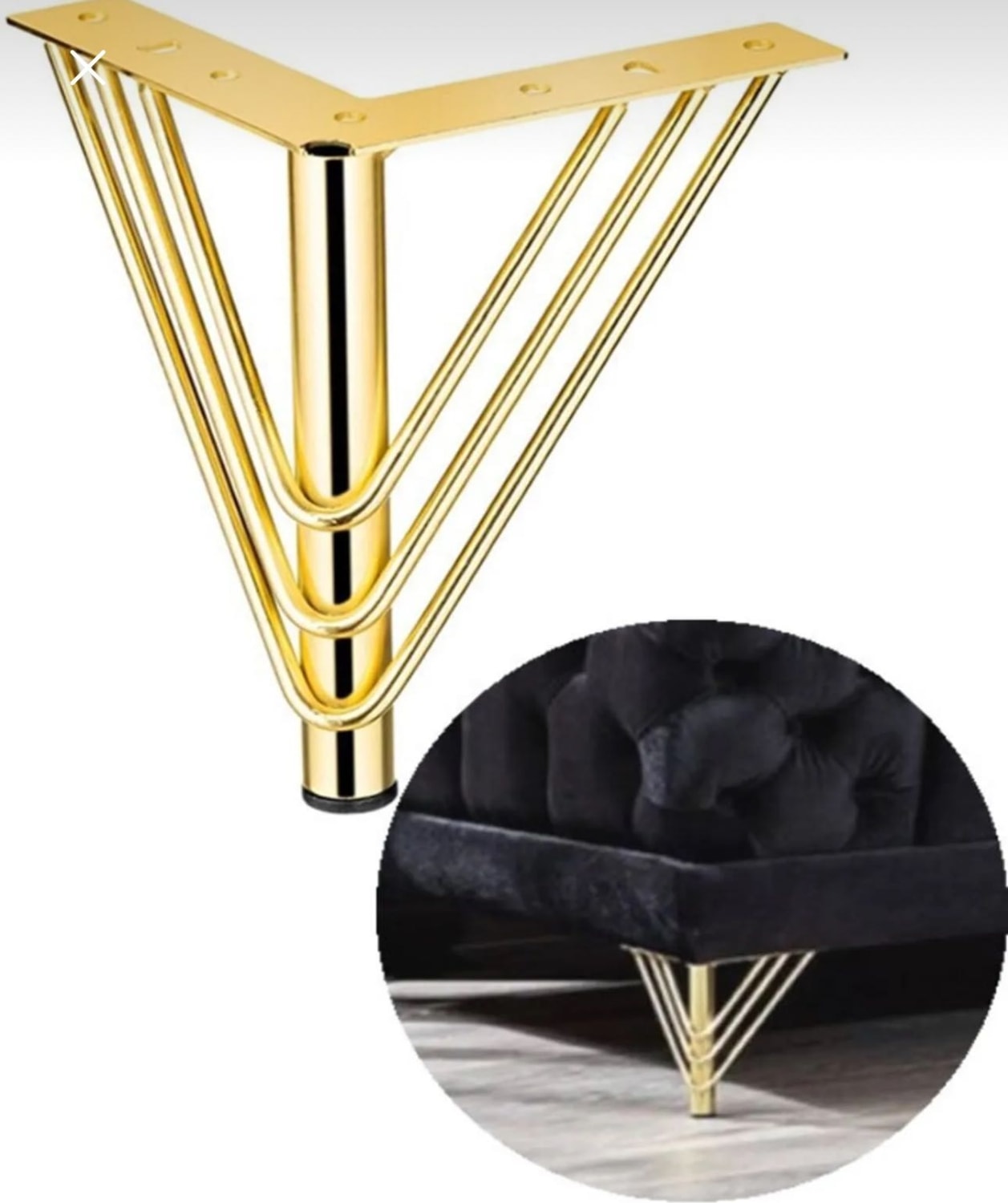 Metal Gold Demir Ayak 15 cm (4 Adet)