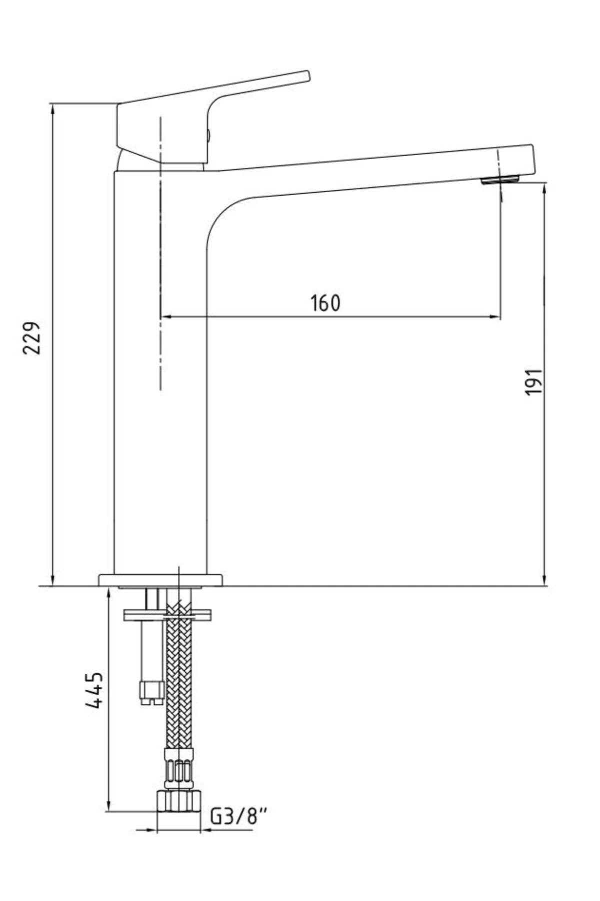 Tiera Orta Boy Lavabo Bataryası- Krom Kırmızı 103388003