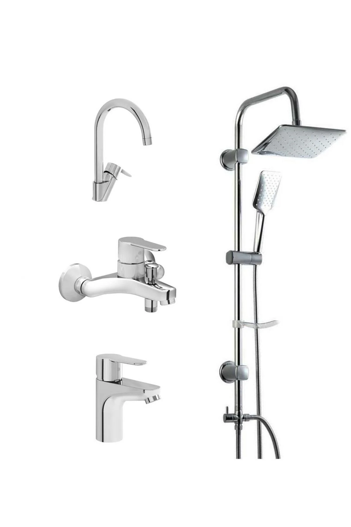 Win S (Banyo+Lavabo+Eviye) Batarya Seti +DUXXA Trend Robot Duş Seti