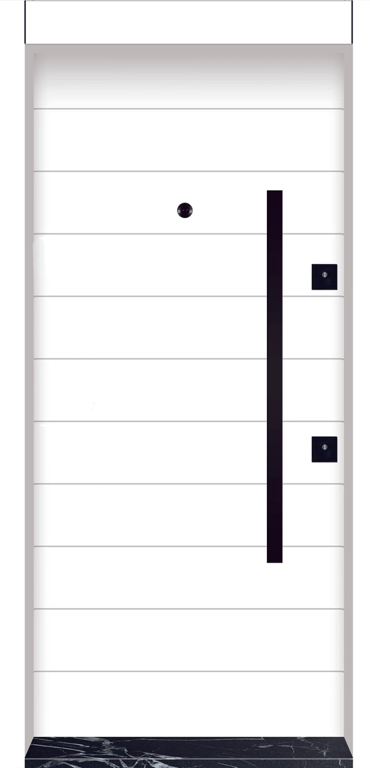 MN-1834 Pvc Rustik Seri Çelik Kapı ( Kanca Kilitli )