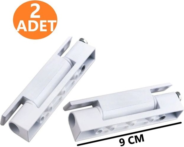 2 Adet Pvc Pimapen Pencere Menteşesi 9 cm Metal Beyaz