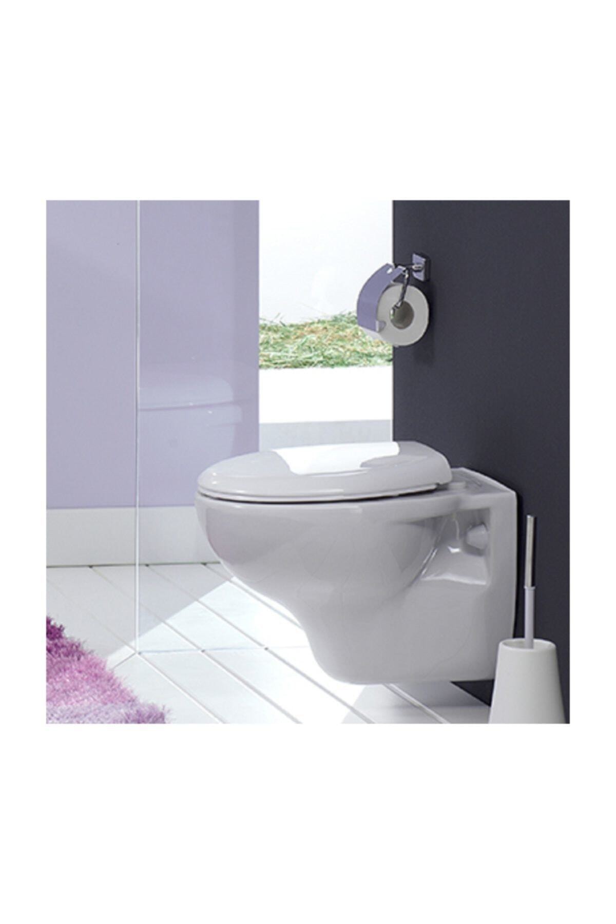 Lila Asma Klozet Ve Yavaş Kapanır Sessiz Kapak