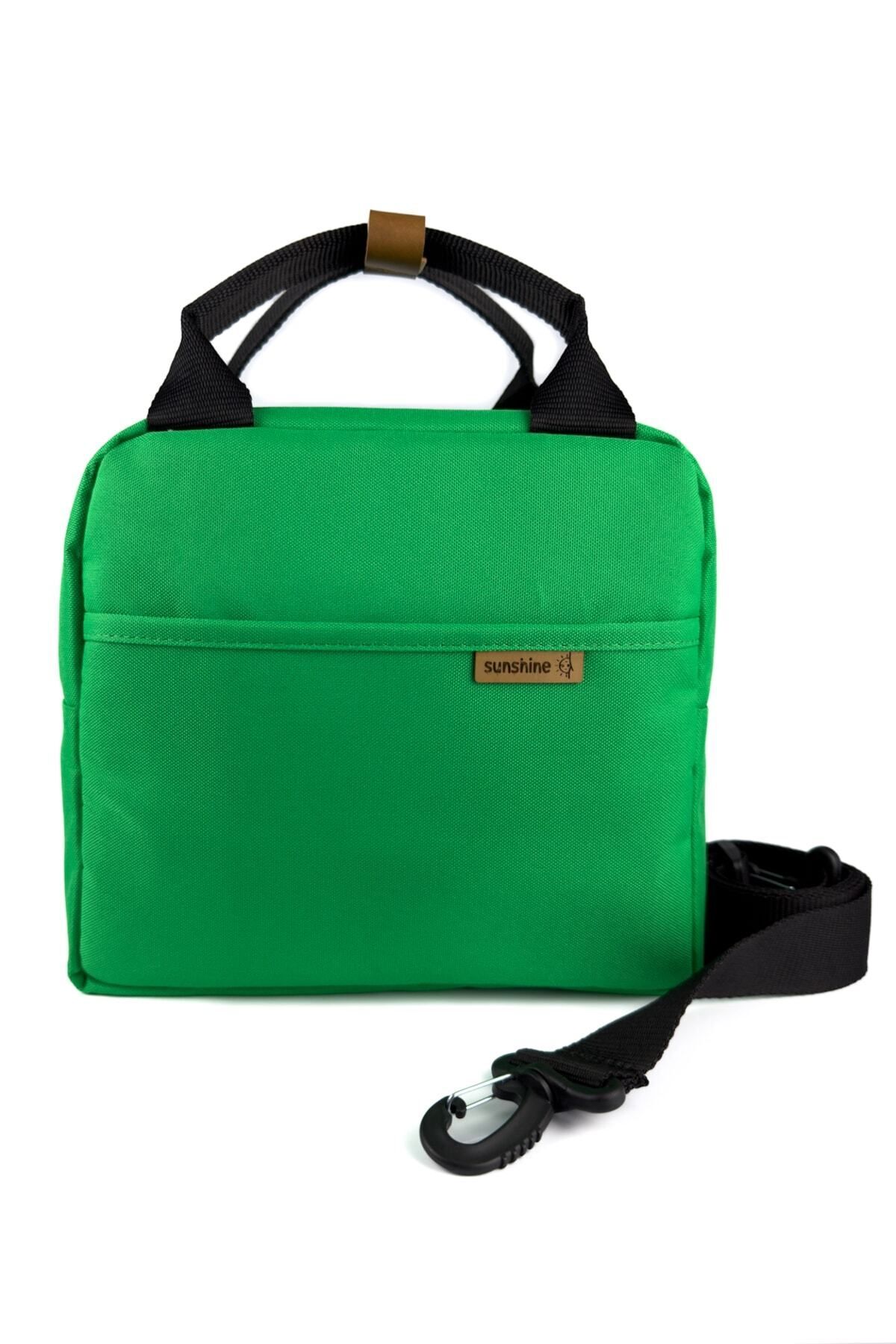 Benetton Yeşili Termal Isı Izolasyonlu Su Geçirmez Yemek Taşıma Ek Gıda Beslenme Askılı Omuz Çantası