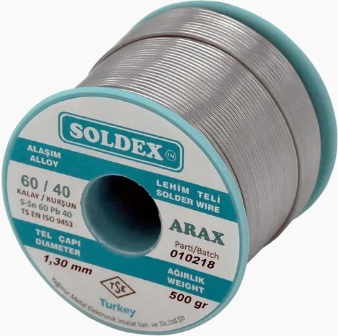 Bfs Arax 60-40 Lehim Teli 500 gr 1.3 mm - Sn:60 / Pb:40