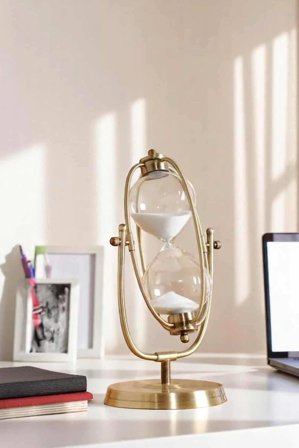 Silindir Eskitme 30 Dakikalık Döner Kum Saati - Büyük Boy