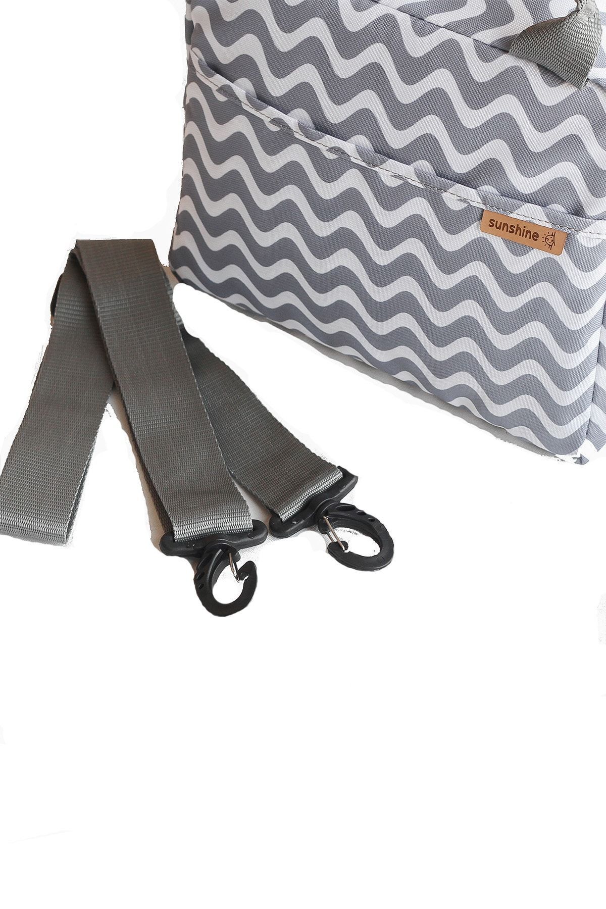 Zikzak Desenll Termal Isı Izolasyonlu Yemek Taşıma Beslenme Çantası