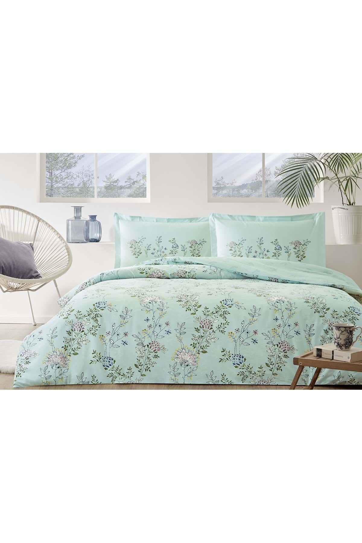 Romantic Touch Çift Kişilik Nevresim Takımı Mint