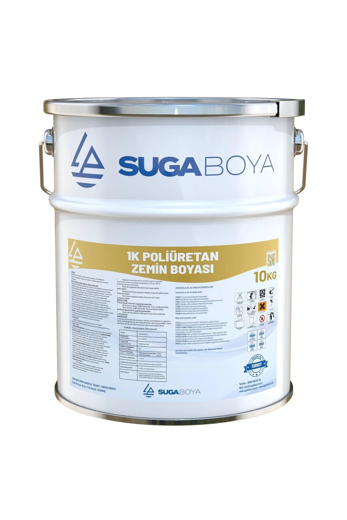 1k Poliüretan Zemin Boyası 10 Kg