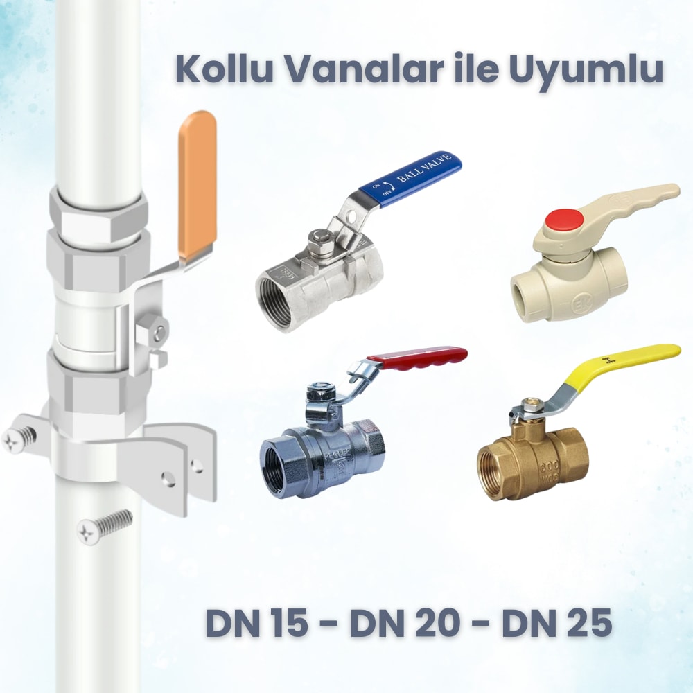Wifi Su - Gaz Kollu Akıllı Vana ( Tuya - Smart Life Uyumlu Akıllı Vana )