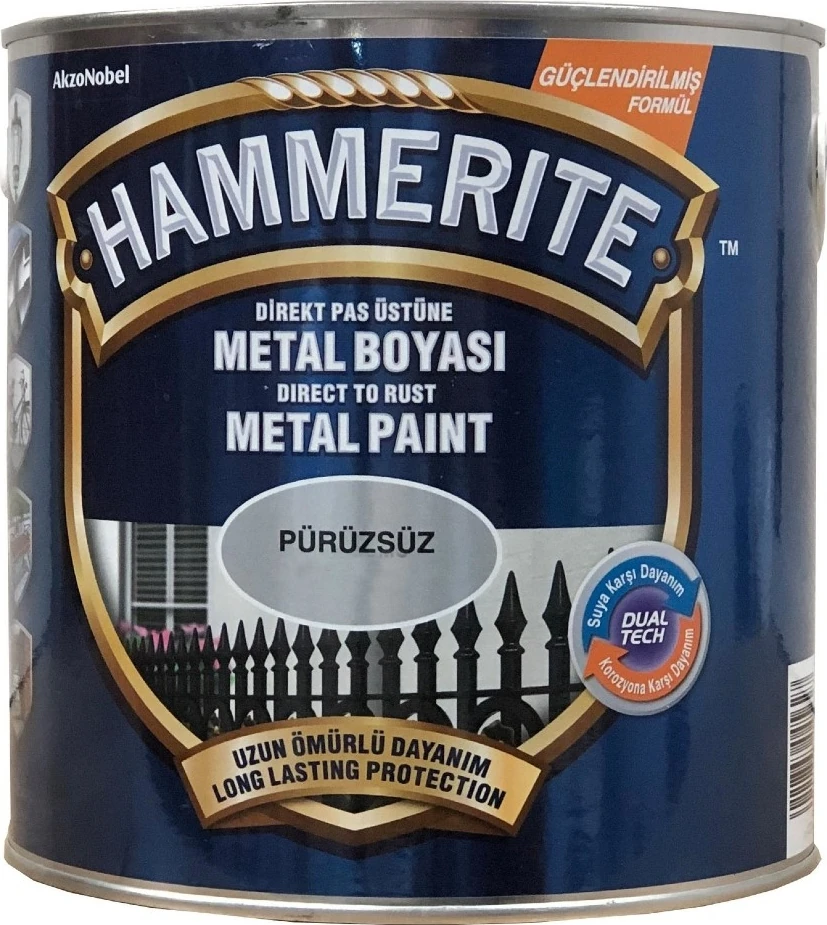 Hammerite Direkt Pas Üstü Pürüzsüz Metal Boya 0.75 Lt