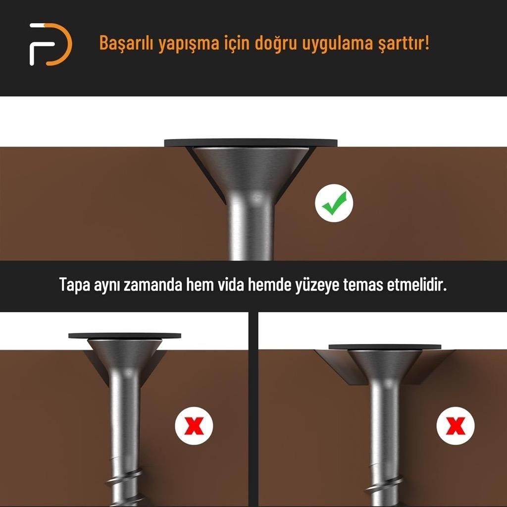 Kendinden Yapışkanlı Vida Tapası Beyaz 15 mm Yuvarlak 78 Parça
