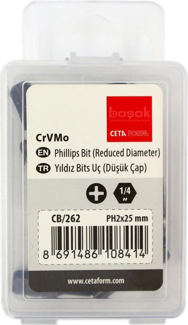Ph2 x 25 mm Yıldız Bits Uç (Düşük Çap) CB/262