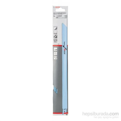 - Heavy Serisi Metal İçin Tilki Kuyruğu Bıçağı S 1225 Vf - 5'Li Paket