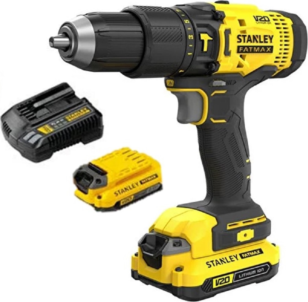 STANLEY SCD718 Çift Akülü Vidalama + 100 Ad Aksesuar + Sırt Çantası + Gözlük + Yapıştırıcı Seti